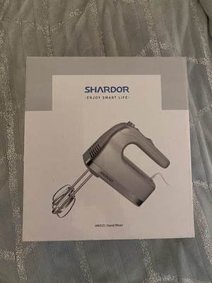 Shardor, Hand Mixer 5 Speeds, Silver, Stainless Steel, 350 Watts,