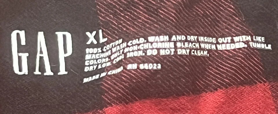 Pantalones de salón Gap rojo carbón búfalo franela a cuadros para hombre talla X-grande Foto 4 de 4