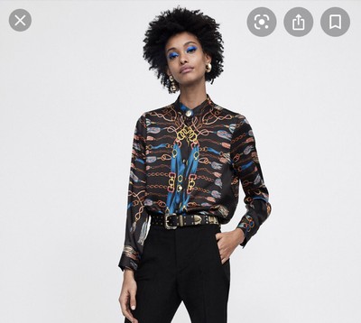 chain print shirt zara