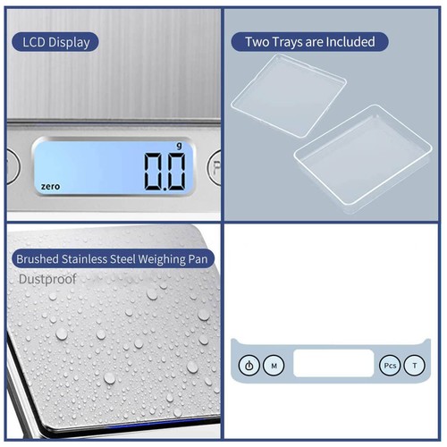 Digital Scale 3000g x 0.1g Jewelry Gold Silver Coin Gram Pocket Size Grain - Picture 5 of 6
