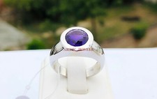 Natural Amethyst Gemstone with 925 Sterling Silver Ring for Women's 3798