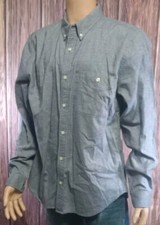 7 FOR ALL MANKIND men dress button down shirt blue size XL