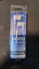 MAGNAVOX White Clear Bass Earbuds Headphones Microphone MHP4851WH 1826-323