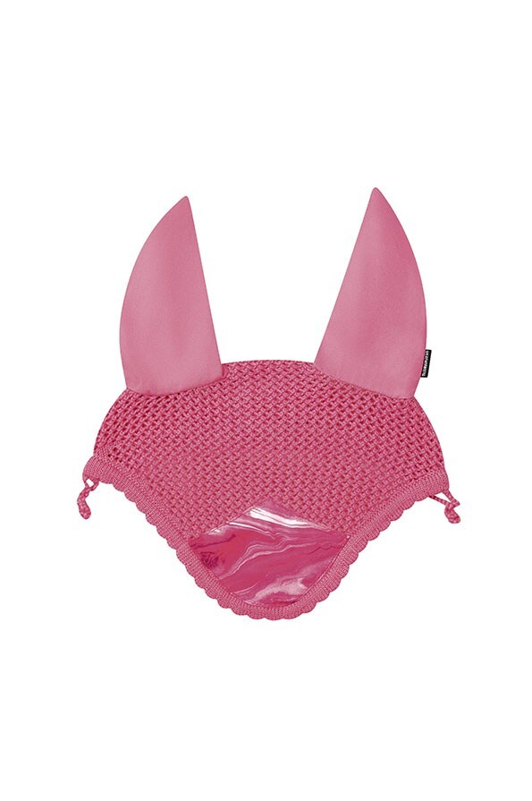 Weatherbeeta Prime Marble Ear Bonnet - Pink - Full