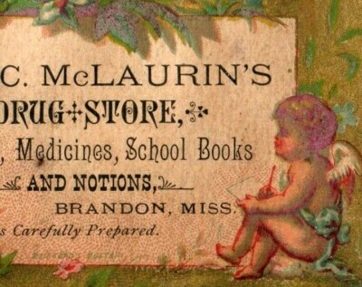 1870's-80's Dr. H.C McLaurin's Drug Store Brandon MS Medicines B P186
