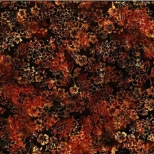 Hoffman Batiks Fabric - Bali Batik - Redwood Cherry Blossom  #T2406-551