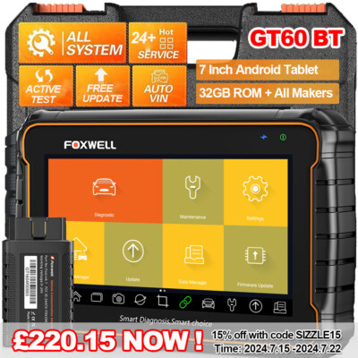 FOXWELL GT60 BT All System Bidirectional OBD2 Scanner Auto Diagnostic Scan Tool