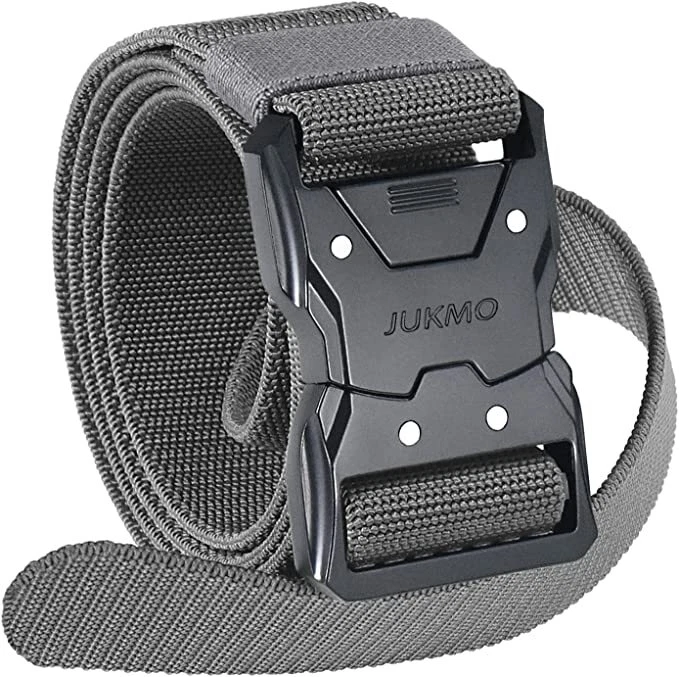 Quick Release Tactical Belt   1.5" Nylon Web   Military Work Belt  Grey