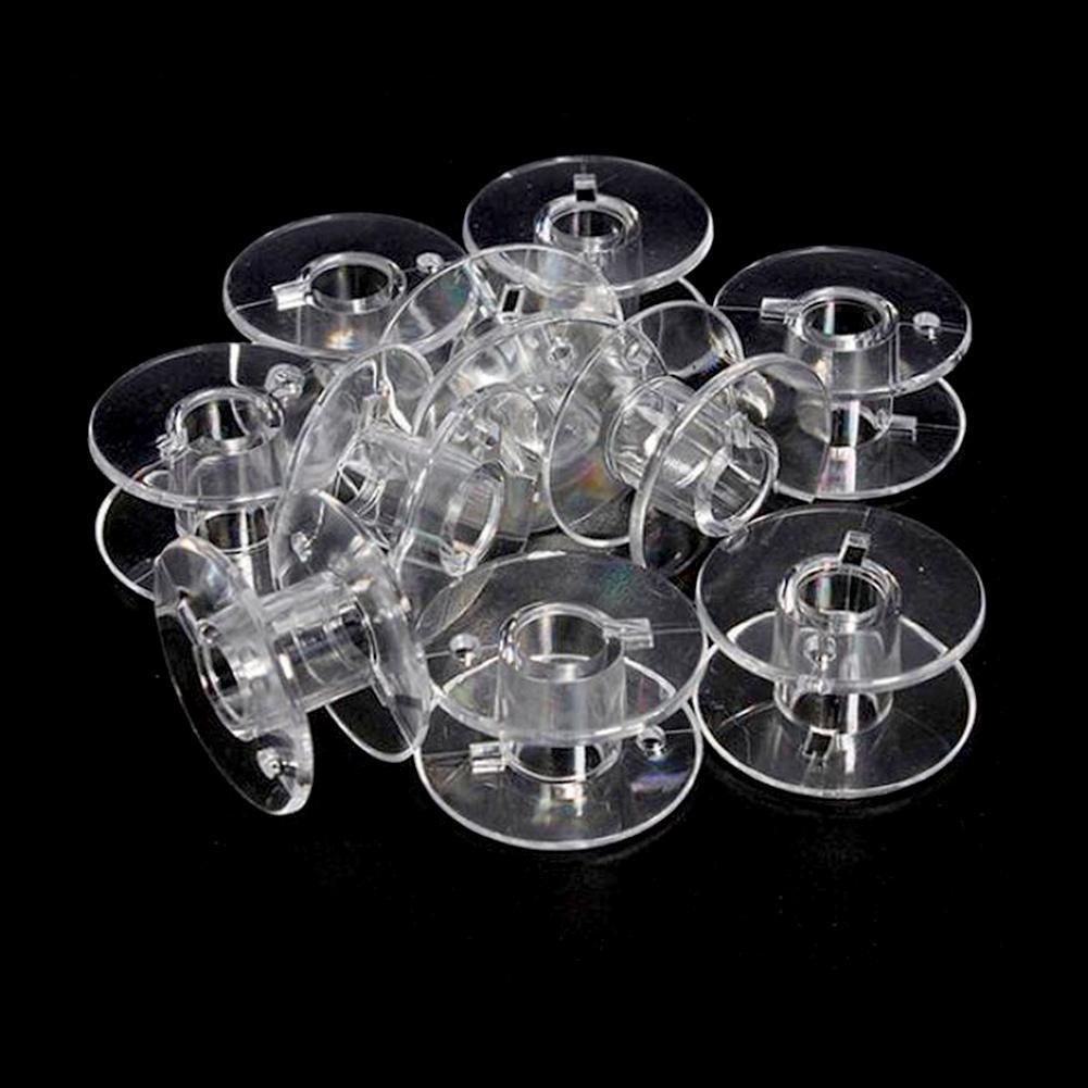 10x Clear Bobbins Sewing Machine Plastic Spool Brother Janome plastic