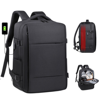 Waterproof Laptop Backpack Men Expandable Business Office Travel School Bag