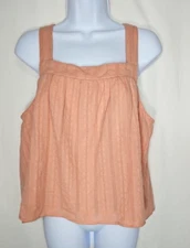 Splendid Women's Peach Adjustable Strap Square Neck Tank Top Size Large - NWT