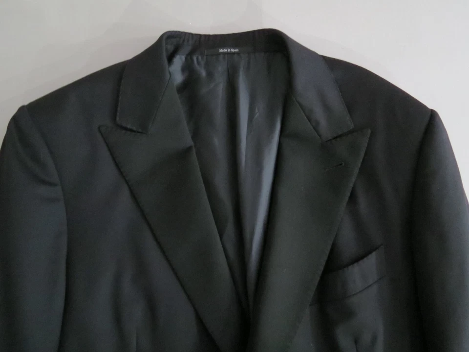 Chaqueta Esmoquin Reciente Ermenegildo Zegna MILA Micronsphere Ventilación Lateral Corte Ajustado 42 S Foto 3 de 4