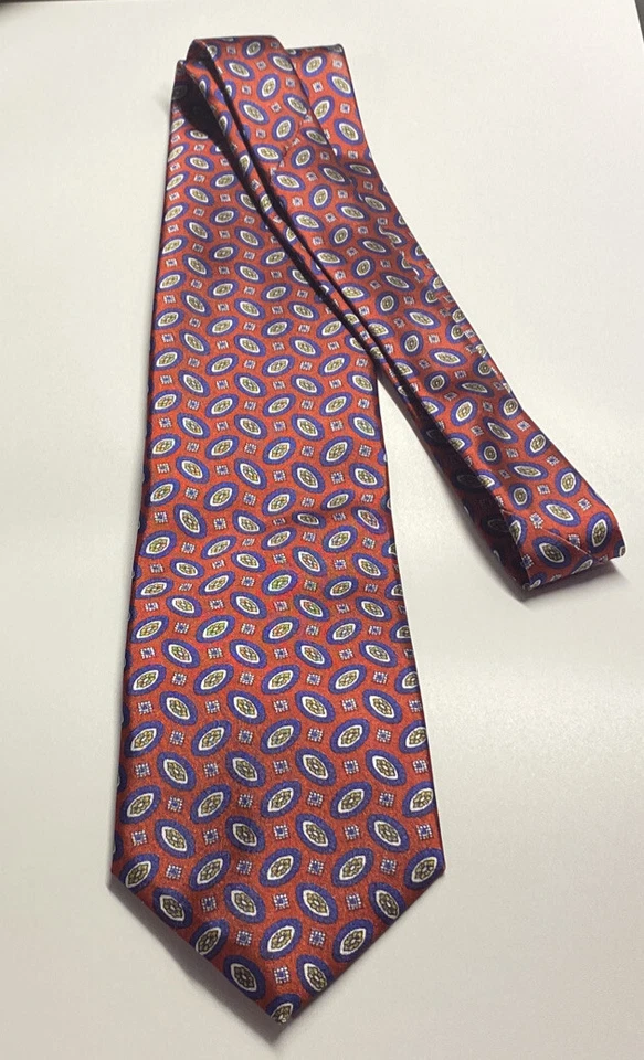 David Taylor Mens Tie Red Polyester Necktie - Image 4 of 4