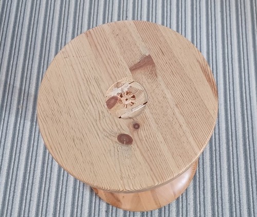 1960s Pine Round Stool By Rainer Daumiller Danish Mid Century Modern Design 45cm - Picture 6 of 22