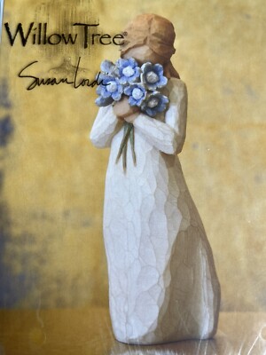 Willow Tree Forget-me-not Notecards - 8 Pack Blank Floral Note Cards