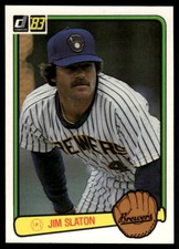 1983 Donruss #330b Jim Slaton Highlights printed on yellow background