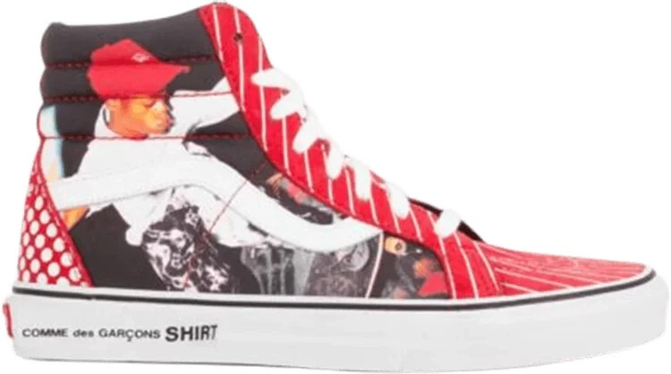 Vans x Supreme x Comme des Garçons x SK8-Hi Reissue Harold Hunter Sneakers 8 Red image 2