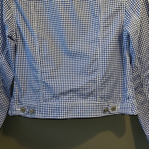 Talbots Langarmjacke mit Knopfleiste Damen S blau Gingham Baumwolle Stretch - Bild 13 von 19