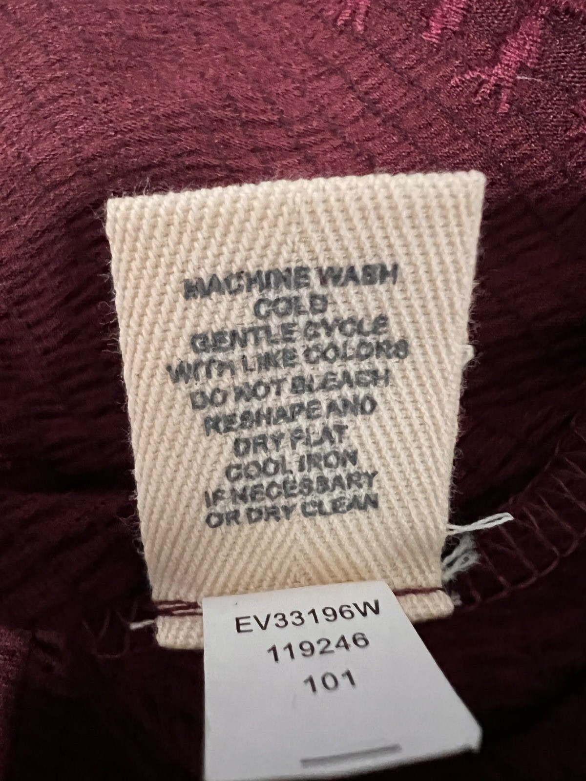 Indigo Threads Co Womens TOP 2X Boho Burgandy Red  Embroidered Tassled Cool