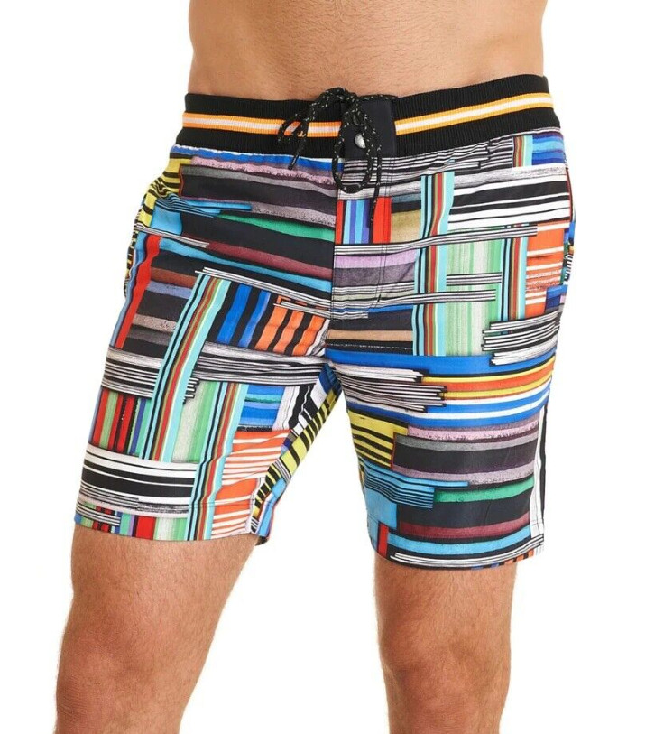 Robert Graham Cullies Patchwork Stripes Skull Swi… - image 1