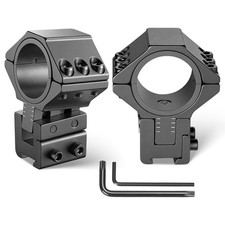 Scope Rings 1''/30mm Mount 2 Pcs Adjustable Height and Angle for 11mm Dovetail