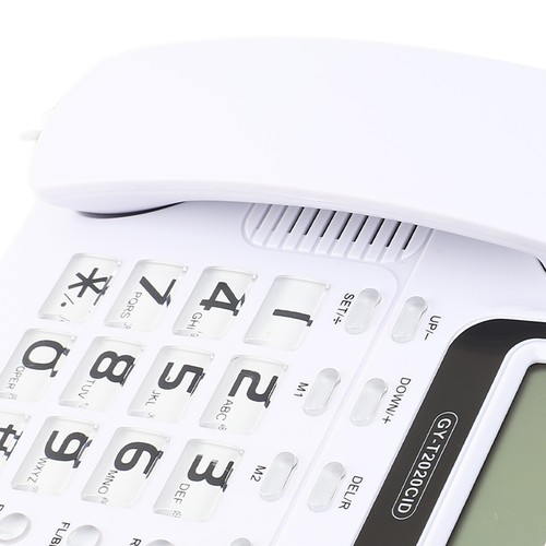 (White)Wired Telephone With Speaker Voice Recorder Caller ID Display - Afbeelding 9 van 12