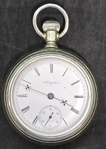 Antique Elgin  pocket watch 7 Jewel Size 18 Looks And Runs Great  (STK57@219)
