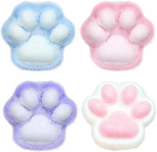 4 Pcs Taba Squishy Paw,Cute fufu Cat Stress Relief Fidget Toys for...