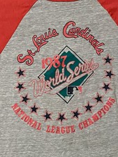   Vintage St. Louis Cardinals 1987 World Series Raglan Shirt Kids Size