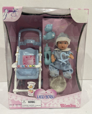 VTG 90's Simba Toys MINI NEWBORN Playset Drink Wet ''BOY'' #503-9807 *NRFB*SEALED*