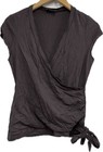 Womens Bay Brown Short Sleeve Top Size 12 Pit 15" Length 13"