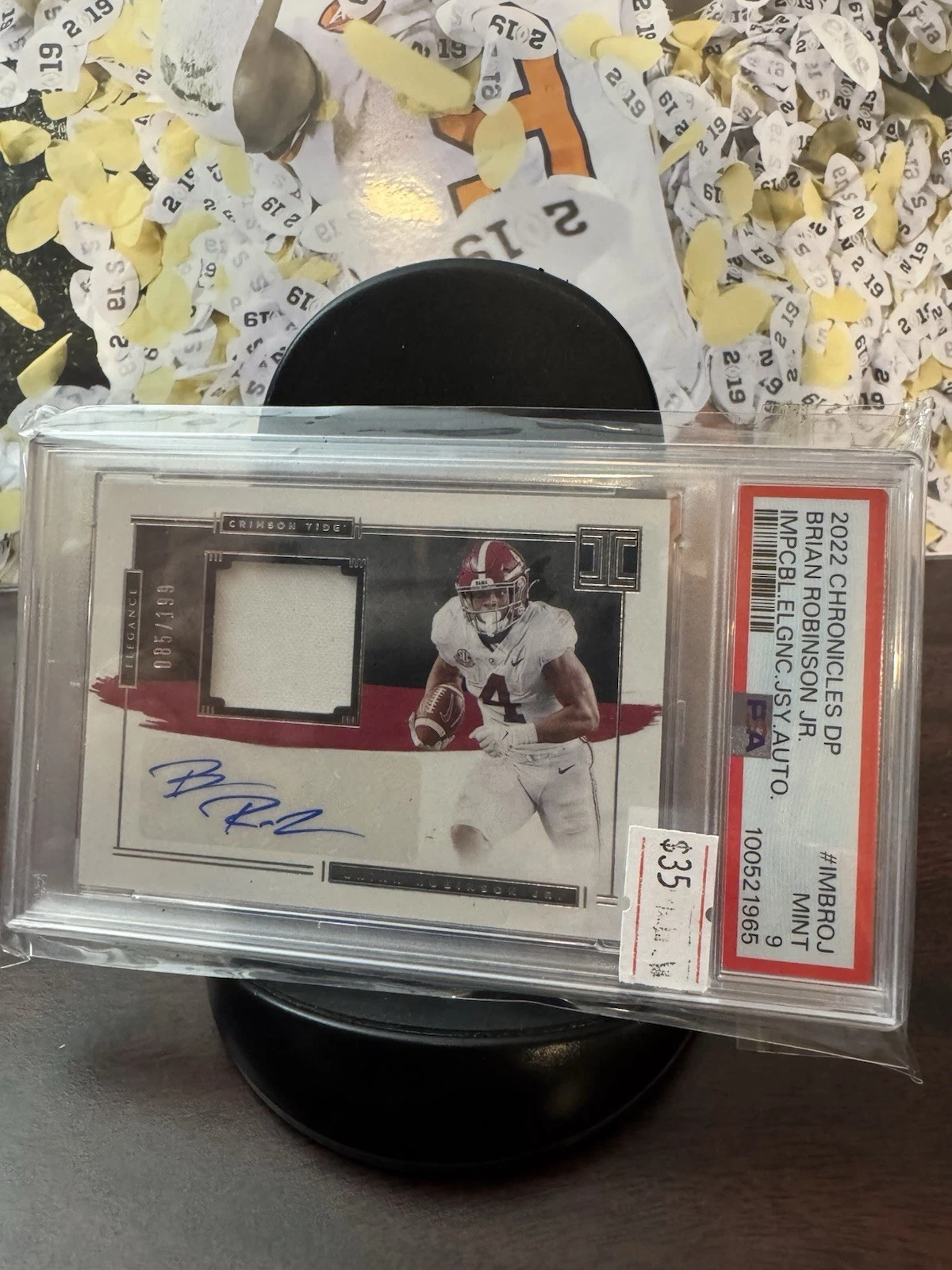 Brian Robinson Jr. Panini Chronicles Draft Picks Impeccable Elegance Jersey Autograph #IMBROJ Base