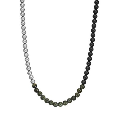 ARMANI EXCHANGE Mens Necklace AXG0140040 Stainless Steel Stones