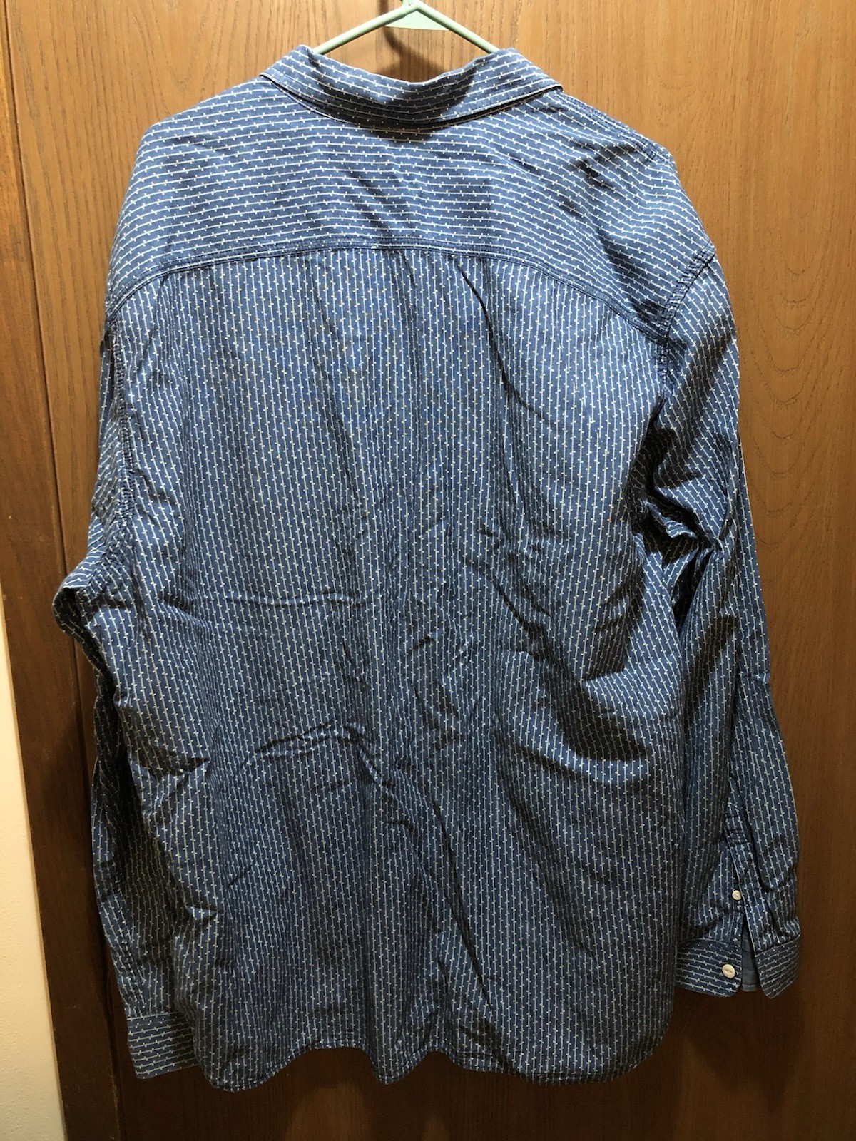 Gap patterned denim button down shirt women’s siz… - image 2