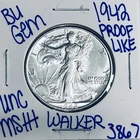 1942 BU UNCIRCULATED WALKING LIBERTY SILVER HALF DOLLAR AUTHENTIC U.S. MINT 3867