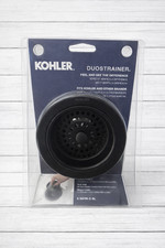 KOHLER DUOSTRAINER Matte Black 4.5" Brass Strainer With Quick Lock  R8799-C-BL 