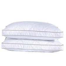 Goose Feathers and Down Pillow for Sleeping Queen (Pack of 2) Gusseted Style 1