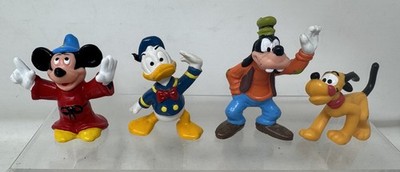 Disney Mickey Mouse Donald Duck Goofy Pluto Figures Set Of 4 PVC 1986 Figures