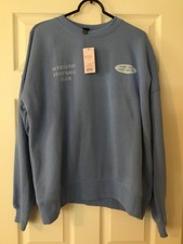 Women's Weekend Football Club "Never Lost A Tailgate" Blue Sweatshirt NWT Large