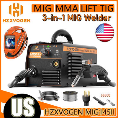 Portable HZXVOGEN 145A MIG Welder Gasless Flux Core Inverter Welder 110V