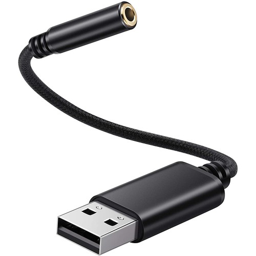USB to 3.5mm Headphone Jack Audio Adapter,External Stereo Sound Card for PC7550 - Picture 2 of 6