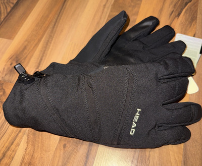 HEAD (Sz L) SKi Snow Glove Zippered Pocket DuPont Sorona Insulated Waterproof