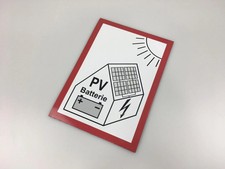 Schild PV-Anlage mit Speicher Zählerschrank Schaltschrank Verteiler - hager etc.