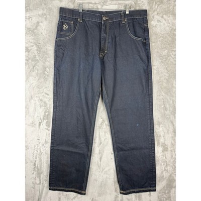 Eight 732 Mens Jeans Dark Wash Straight Leg Cotton Size 42x34