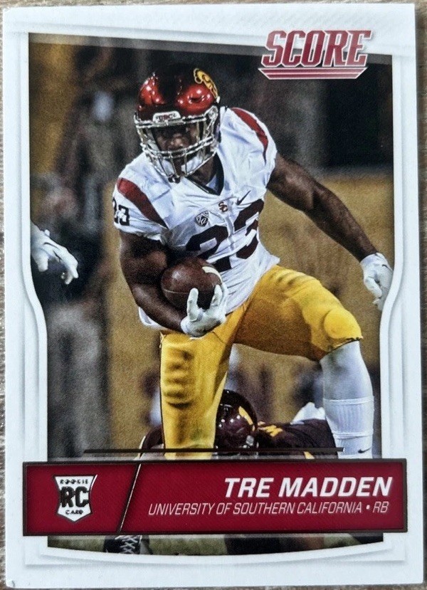 2016 Tre Madden Rookie Score The Rookies #355 Scorecard Uni of South Cali (RC)