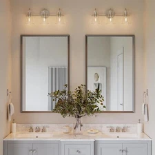 Briosco Collection 21 in. 3-Light Brushed Nickel Modern Industrial Vanity Light