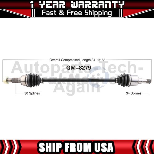 1 Trakmotive Rear Right CV Axle Shaft Fits 2010-2017 Chevrolet Equinox - Picture 1 of 1