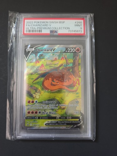 CHARIZARD V 2022 Pokemon #SWSH260 PSA 9 MINT Ultra Premium Coll. FULL ART