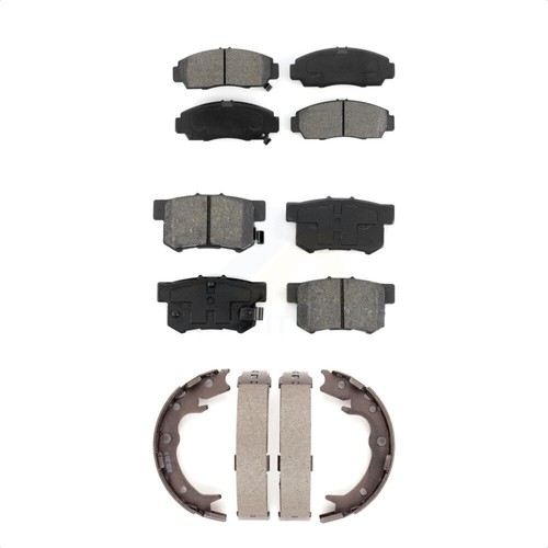 Front Rear Semi-Metallic Brake Pads And Parking Shoes Kit For Acura TL CL RL - Picture 7 of 12