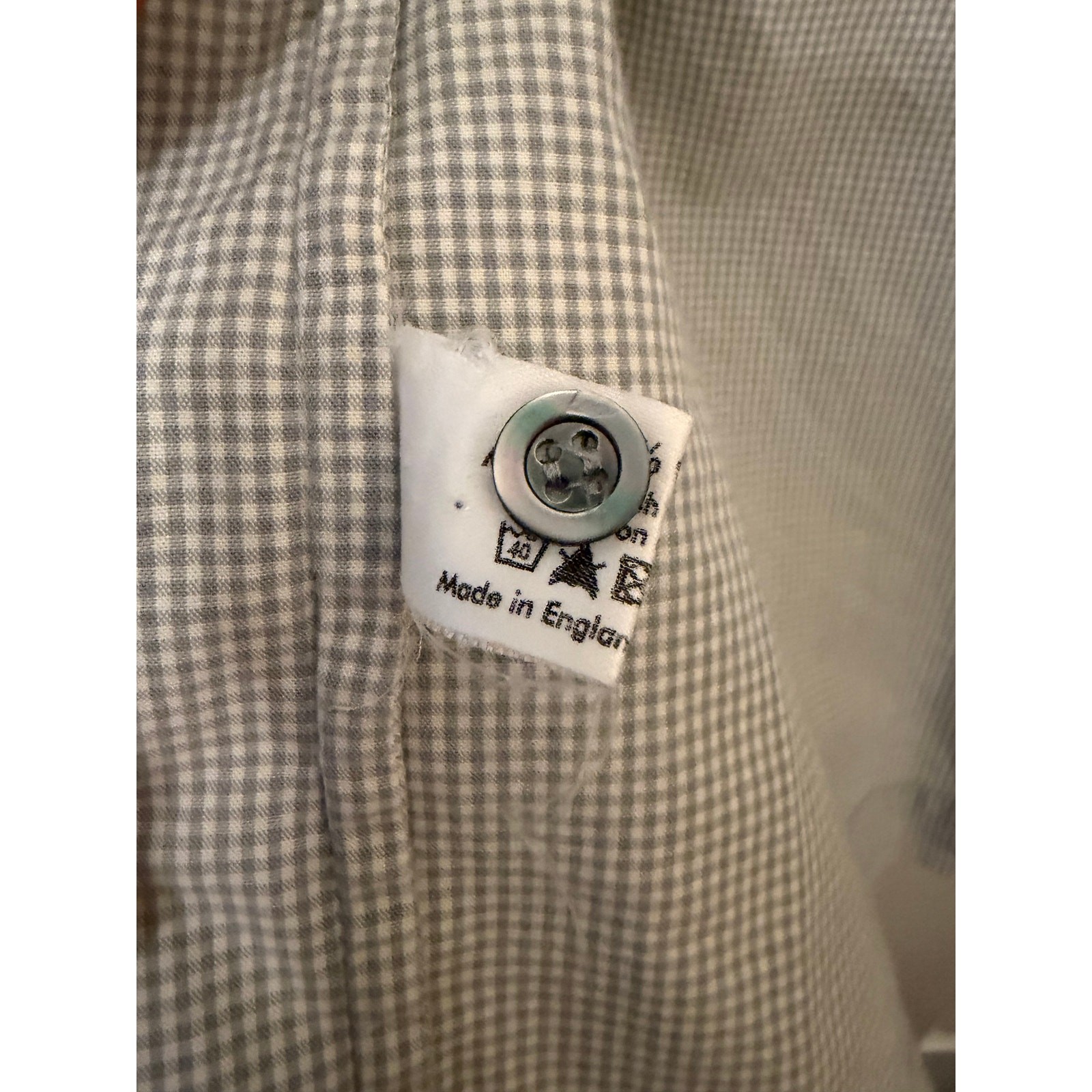 ESKANDER Button Down Gingham Relaxed Button Shirt… - image 7